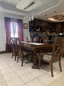 Dining Room Table 8 Chairs, Some Scratches