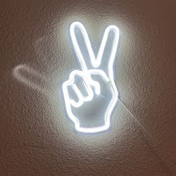 Hand Peace Sign LED Light