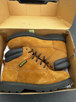 New Brahma Alpha Men’s Size 11 Steel Toe Waterproof Work Boots Brown Oil Slip Resistant
