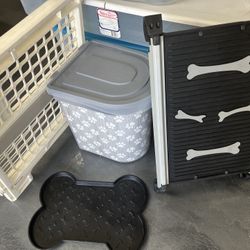 Dog Kit Ramp Food Bin Gate Bowl Tray 