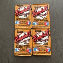 4-1987 Donruss “ Leaf “ Baseball Wax Packs Factory Sealed