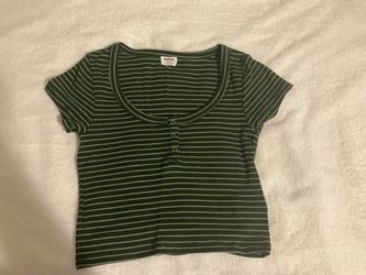 Cotton On Striped Ribbed Crop Top