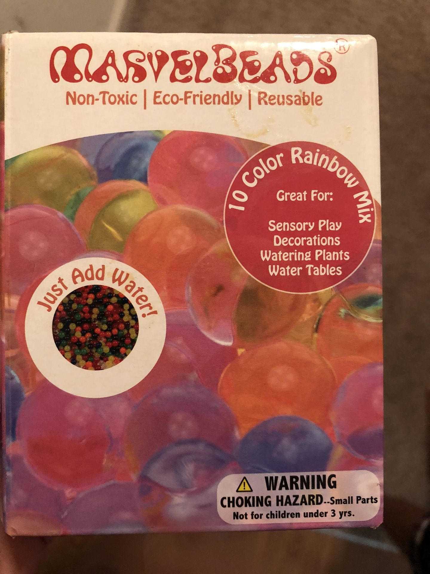 Sensory play water beads