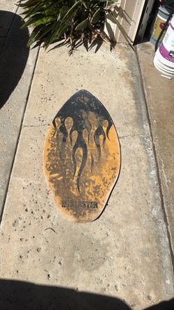 Blaster Wooden Skimboard with Flame Graphics