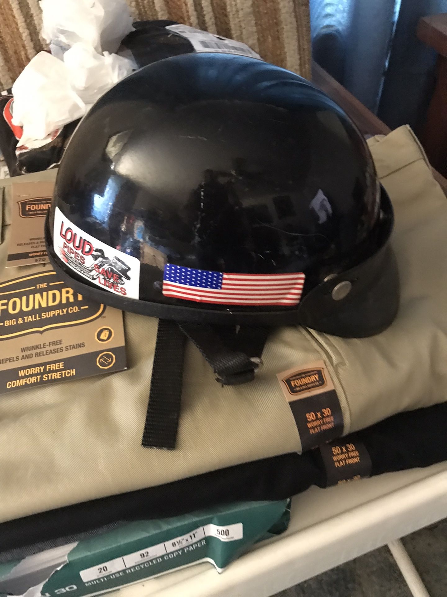 Nice Large Skull Motorcycle Helmet With Removable Bill Only $30 Firm