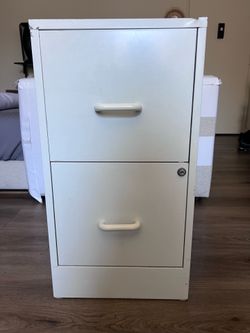 White file cabinet