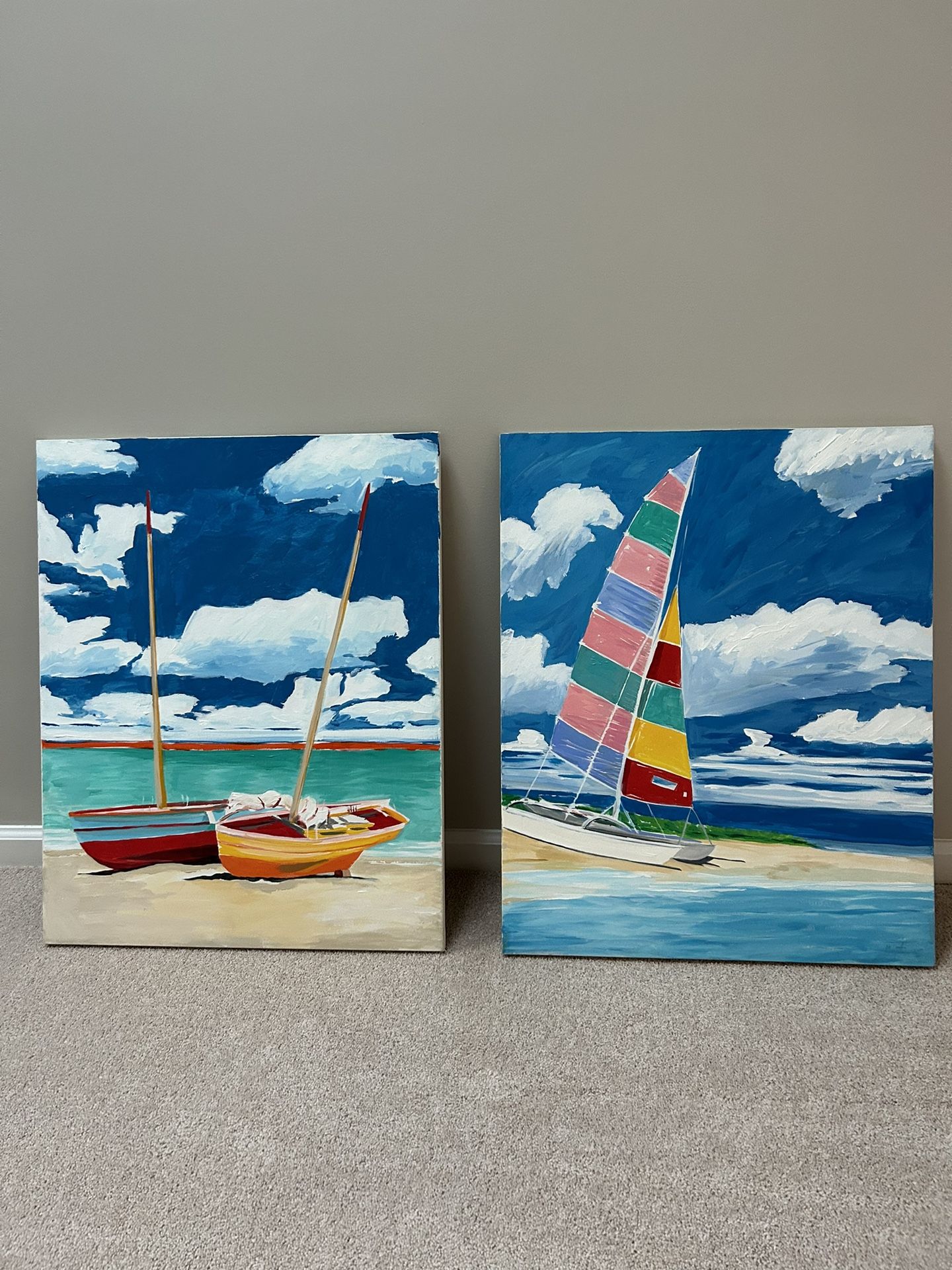 acrylic boat paintings