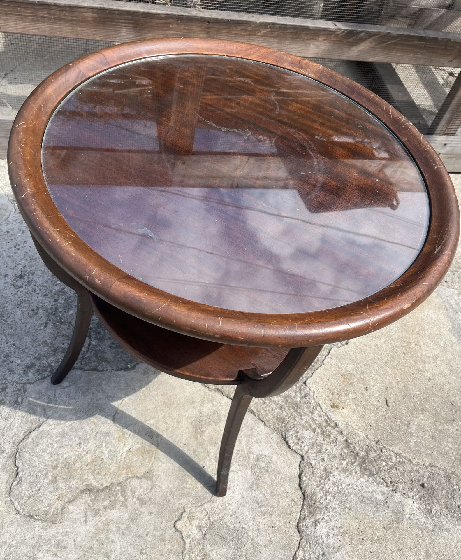 Vintage Mid Century Modern Italian Round End Table