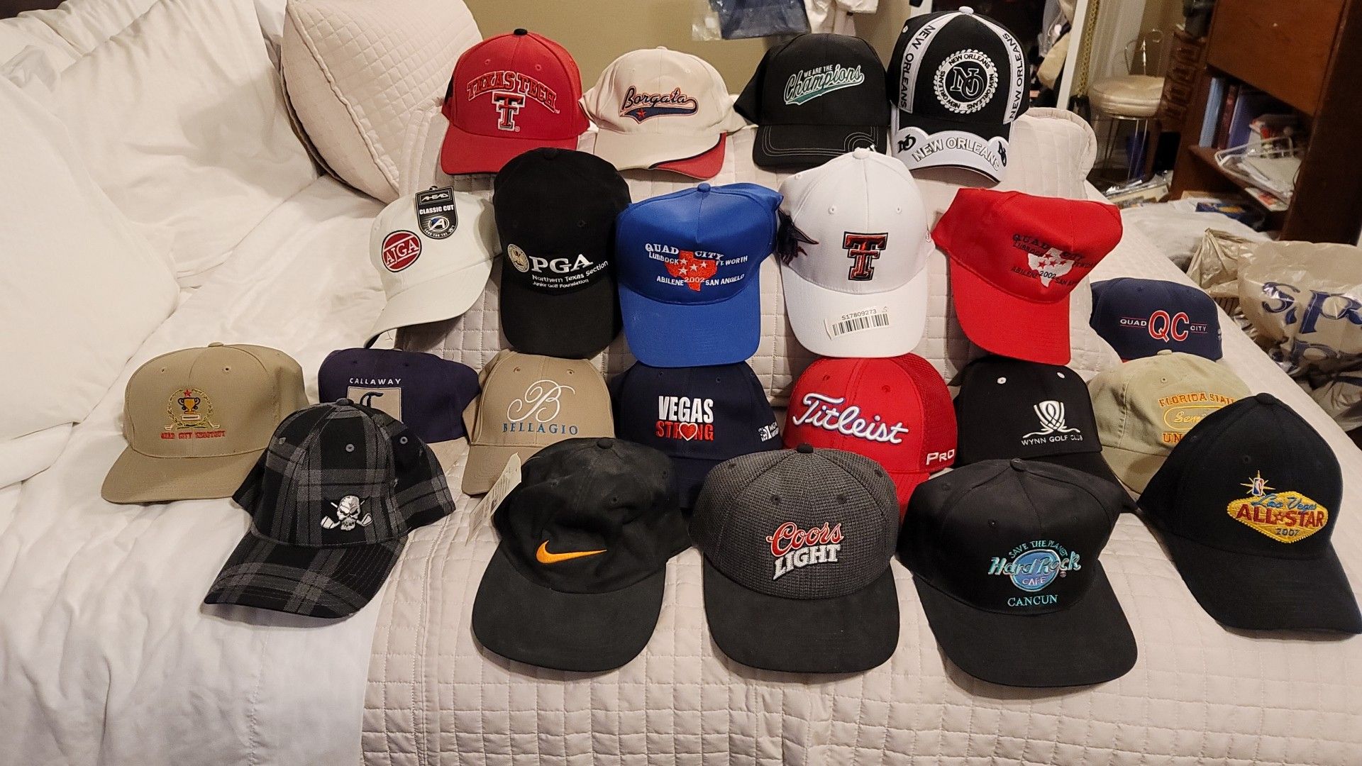 Assorted caps 5.00 ea