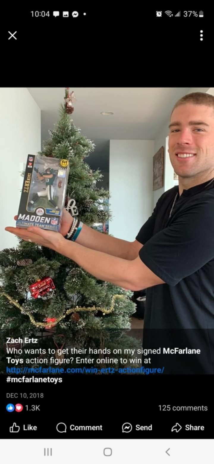 Zach Ertz Autographed Action Figure 