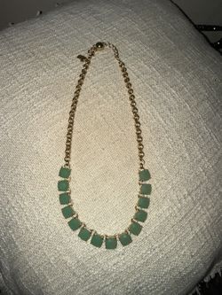 Kate Spade Frame of Mind Graduated Emerald Green Statement Necklace.