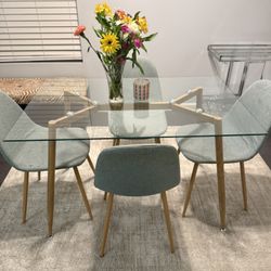 Glass Dining Table & Chairs
