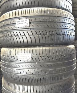 Set of 2 Used Tires 275/40ZR22 CONTINENTAL PREMIUMCONTACT 6 SSR 275/40R22 RUN FLAT ALL SEASON SUV TIRES 275 40 22