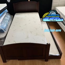 Twin Bed Frame Mattress Memory Foam Colchones