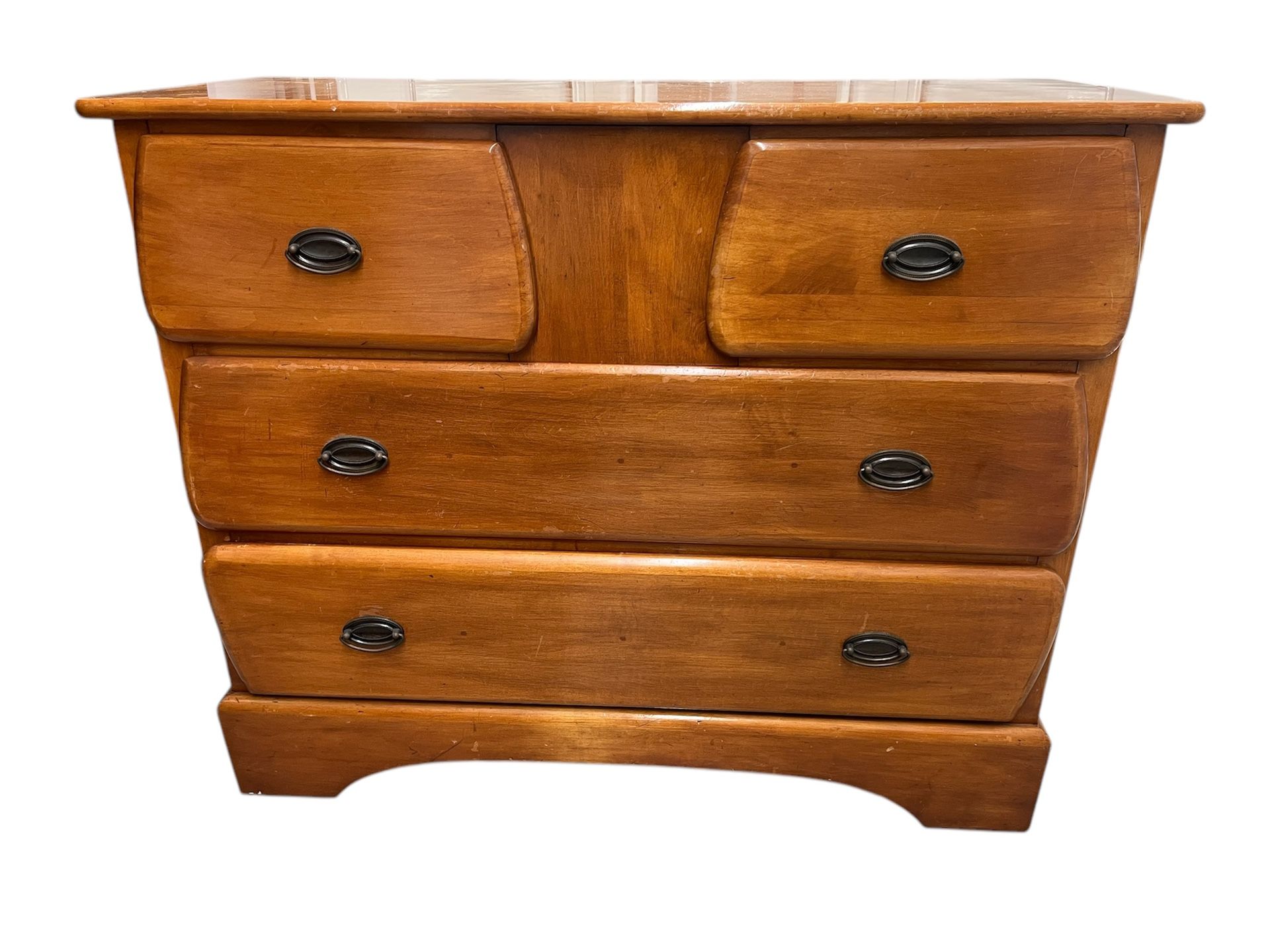 Beautiful Vintage 4 Drawer Solid Wood Dresser