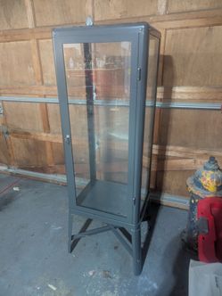 FABRIKÖR Ikea Glass Display Cabinet Gray