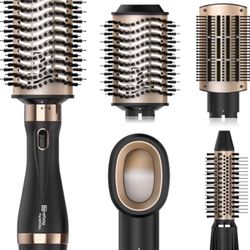 NICEBAY 4-IN-1 ONE STEP HAIR DRYER BRUSH - BLACK/GOLD