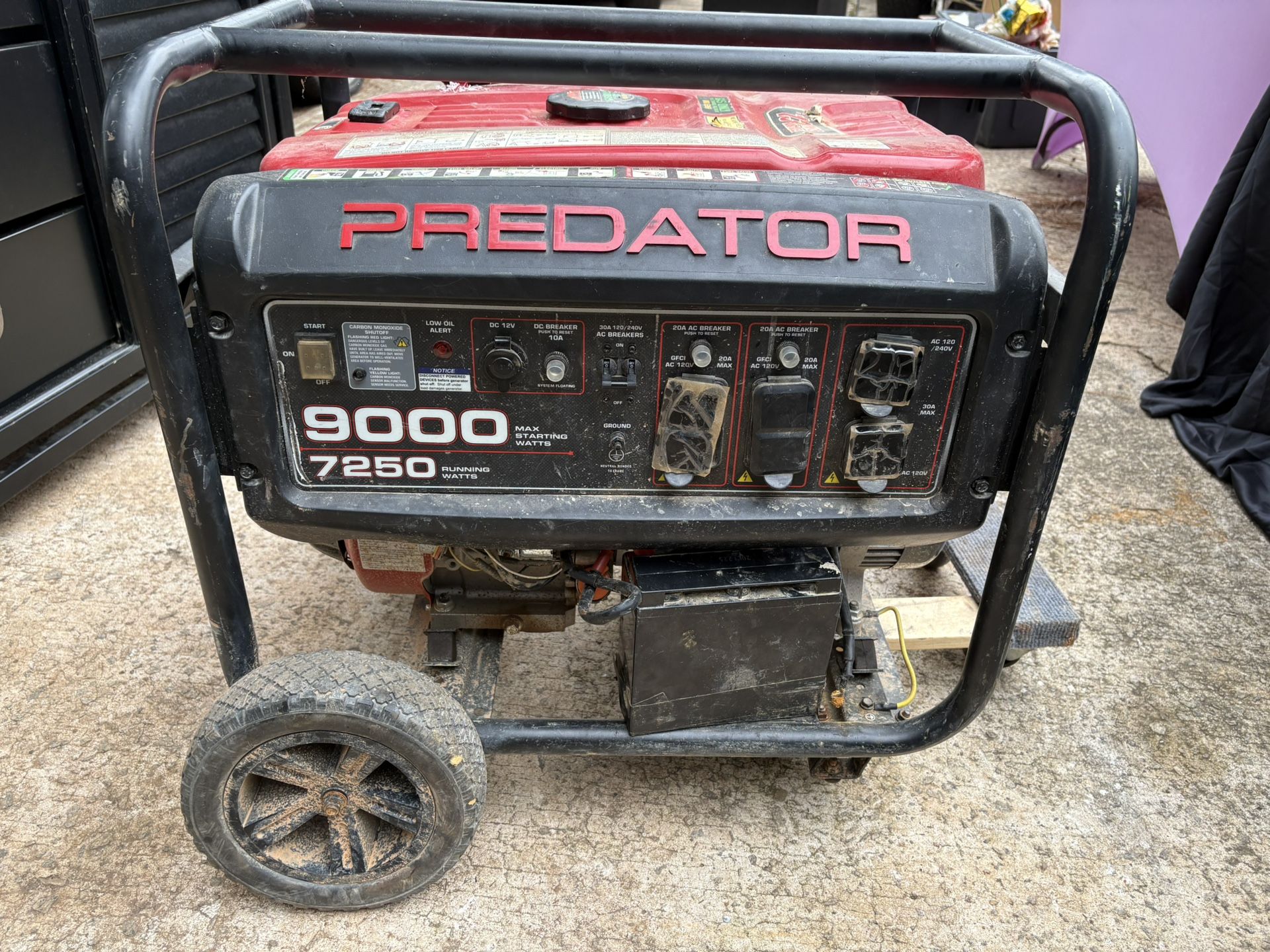 π Predator 9000 Generator β 7250 Running Watts