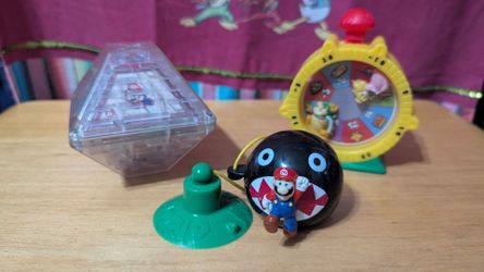 Super Mario Kids Meal Toy Lot Bowser Princess Peach Chain Chomp Nintendo