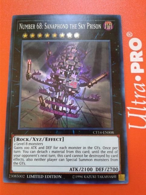 YUGIOH NUMBER 68: SANAPHOND THE SKY PRISON SUPER RARE!!! NM/M!!!