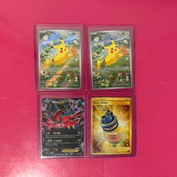Pikachu Promo, Yveltal Ex Promo And Boost Shake Gold Card