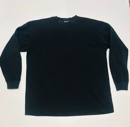 Mens Dream USA Solid Cotton Black long sleeve top 2XL winter Corduroy Fabric