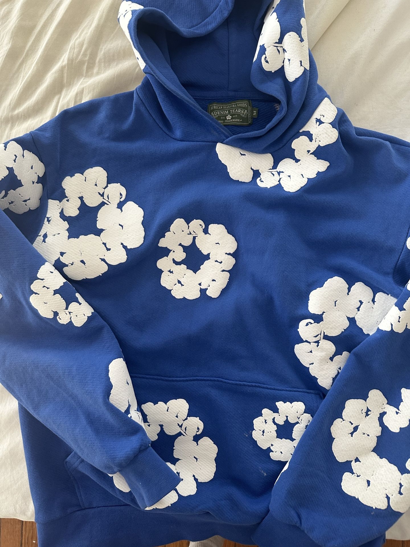 royal blue denim tear