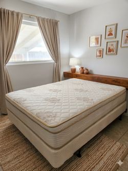 New queen mattress and box spring 2 pc bed frame is not included