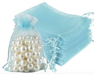 4”x6” Organza Bags - Light Blue