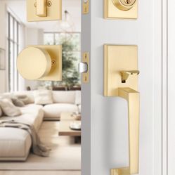 Front Door Handle with Deadbolt Set
