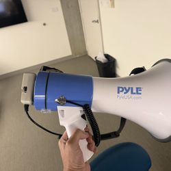 PYLE Portable Megaphone Speaker 50W Siren Alarm 1200-Yard Range