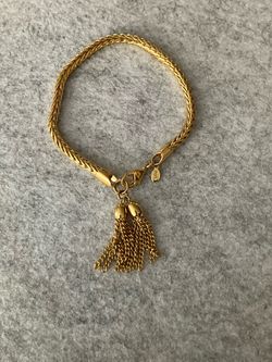 Premier Design Vintage Gold Tone Tassel Bracelet