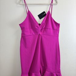 Fashion Nova Spaghetti Strap Pink Woman Dress 