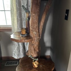 Natural Wood 3 Tier Shelf