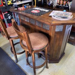 Full Bar Set With Two Chairs