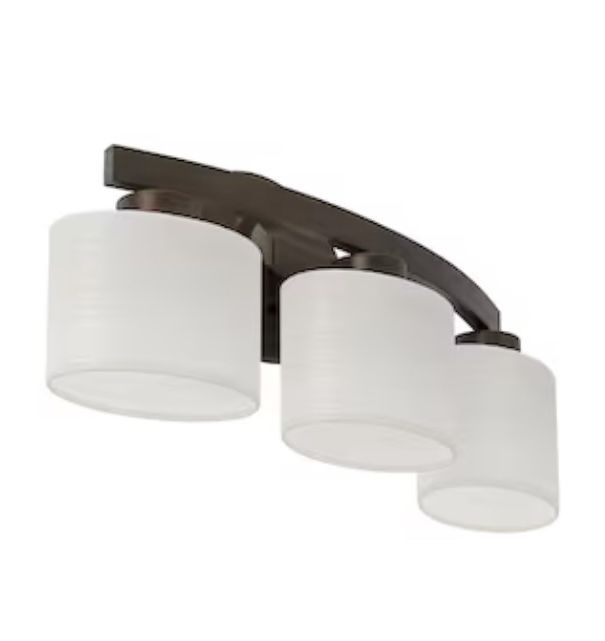 21.5-in 3 -Light Antique Bronze Transitional Vanity light
