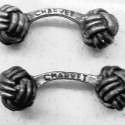 Charvet Solid Silver Men's Cufflinks From The 1800's
