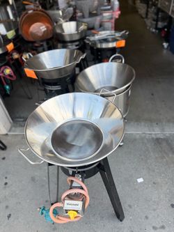 Cazo de Accero con vase i quemador