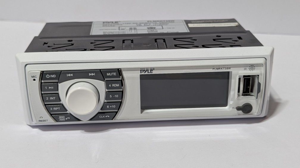 Pyle PLMRKT38W Marine/Car Stereo Receiver – USB/Radio/Aux