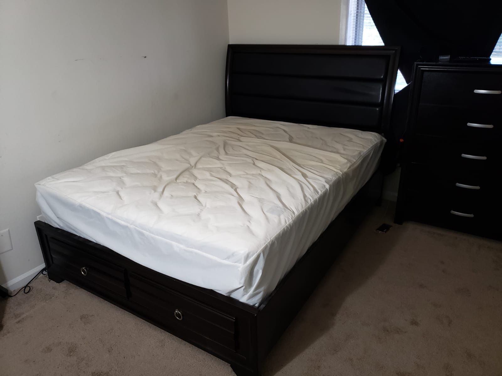 Bed frame and mattress