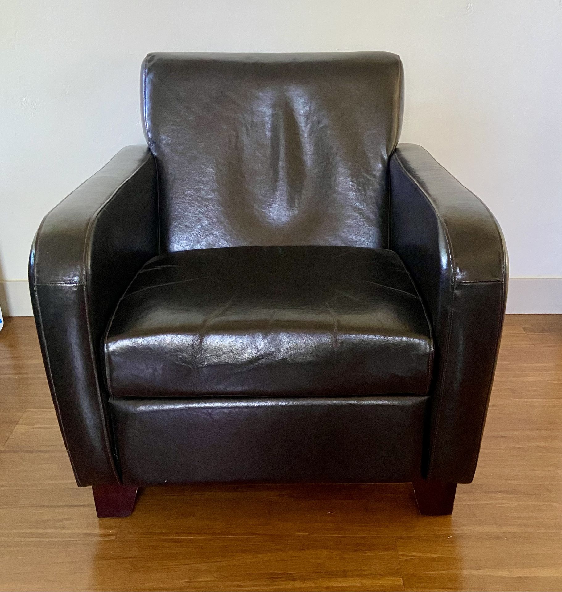 Dark Brown Leather Armchair