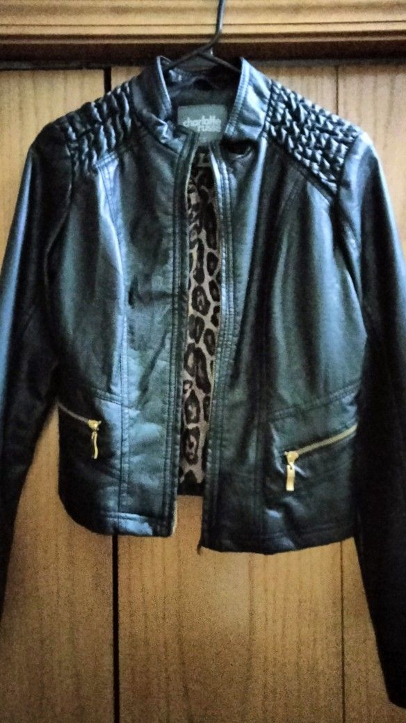 Juniors Faux Leather Jacket 