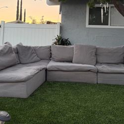 Grey 4 Piece cloud selectional Sofa 