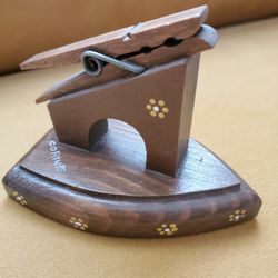 WOODEN ANTIQUE MAIL HOLDER 