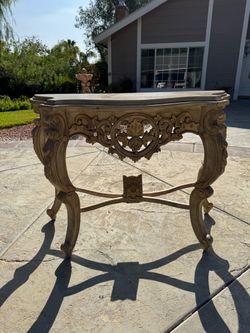 Wood accent table