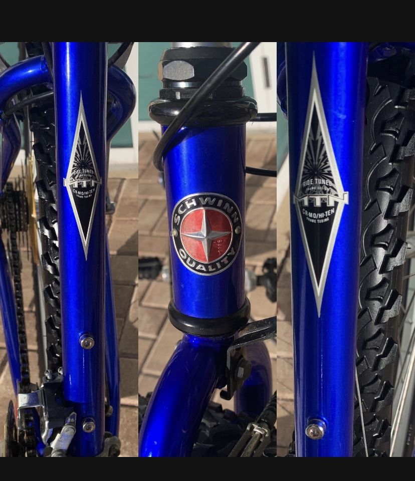 SCHWINN FRONTIER SMALL 17" FRAME Mountain Bike 26” Beautiful Blue Metallic