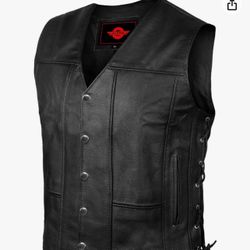 Alpha Leather Vest Size S