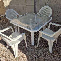Patio table and 4 chairs