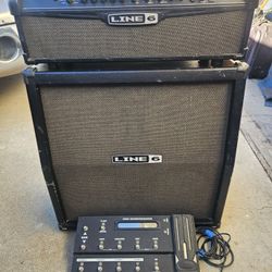 Line 6 Half Stack With Line 6 Matching Floorboard 