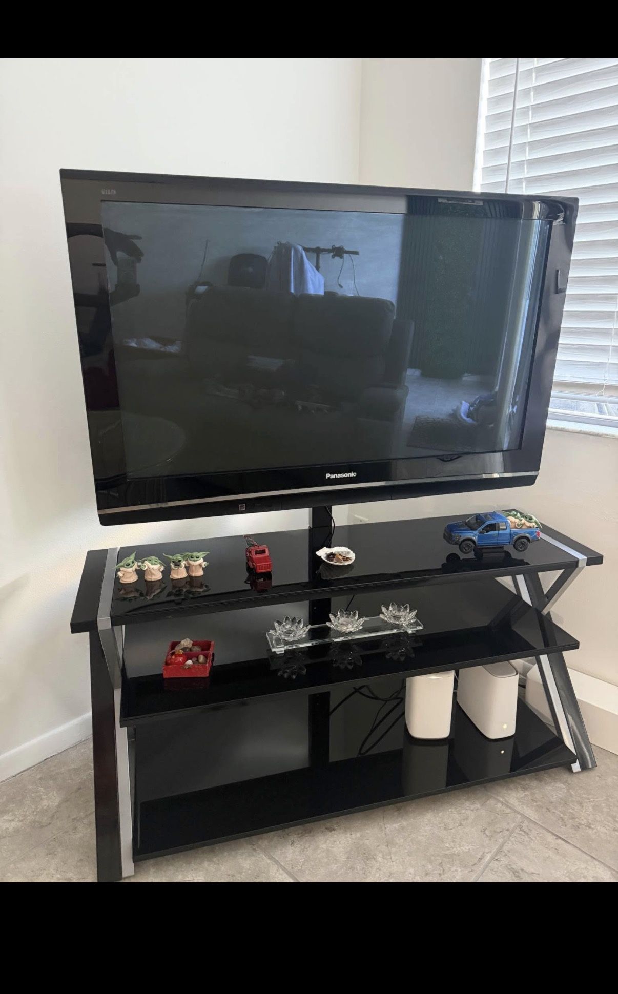 TV STAND  With 55” TV Toshiba